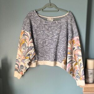 Saturday/Sunday Flora Printed Sweatshirt Sz small